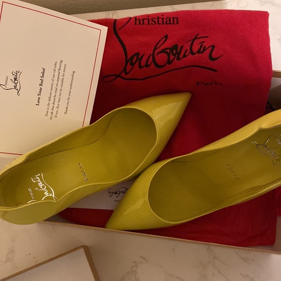 Christian Louboutin heels, size 38.5 (8) , color: citrus - Picture 4 of 4